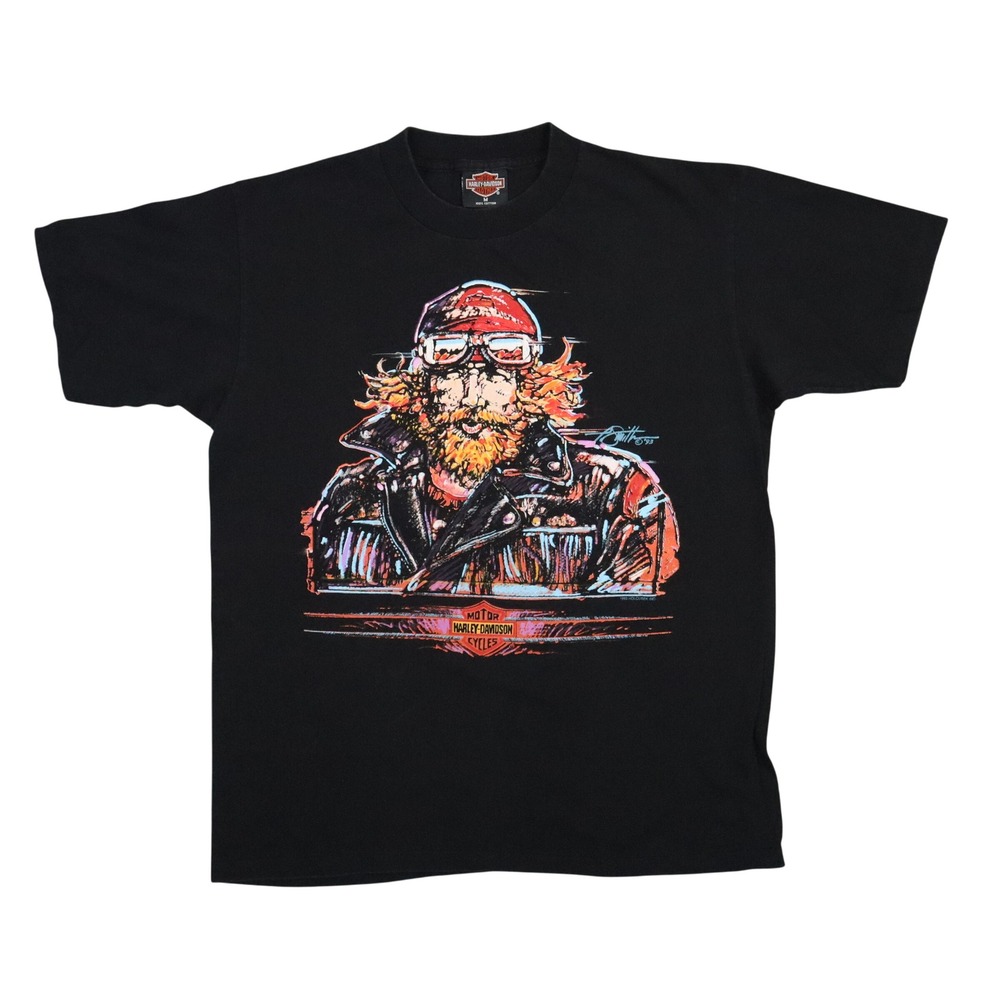Vintage 1993 Harley-Davidson Paul‎ Smith Holoubek T-Shirt Biloxi Mississippi M
